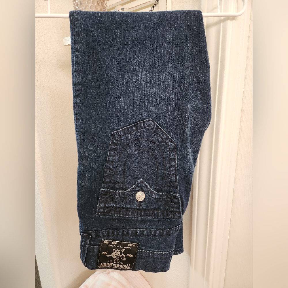 True Religion Indigo Denim Jeans. Only Worn Once. In Excellent Condition. 34/32